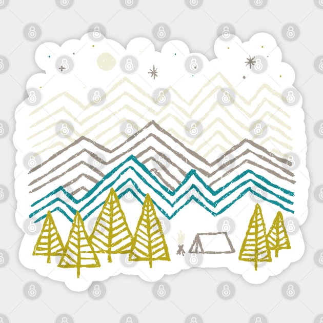 Camping Sticker by quilimo